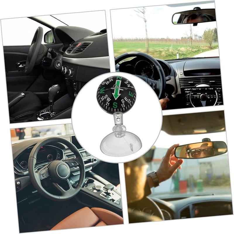 Cabilock Car Dashboard Compass Ball with Suction Cup for Vehicles Boats Outdoor Travel Hikes - Image 3
